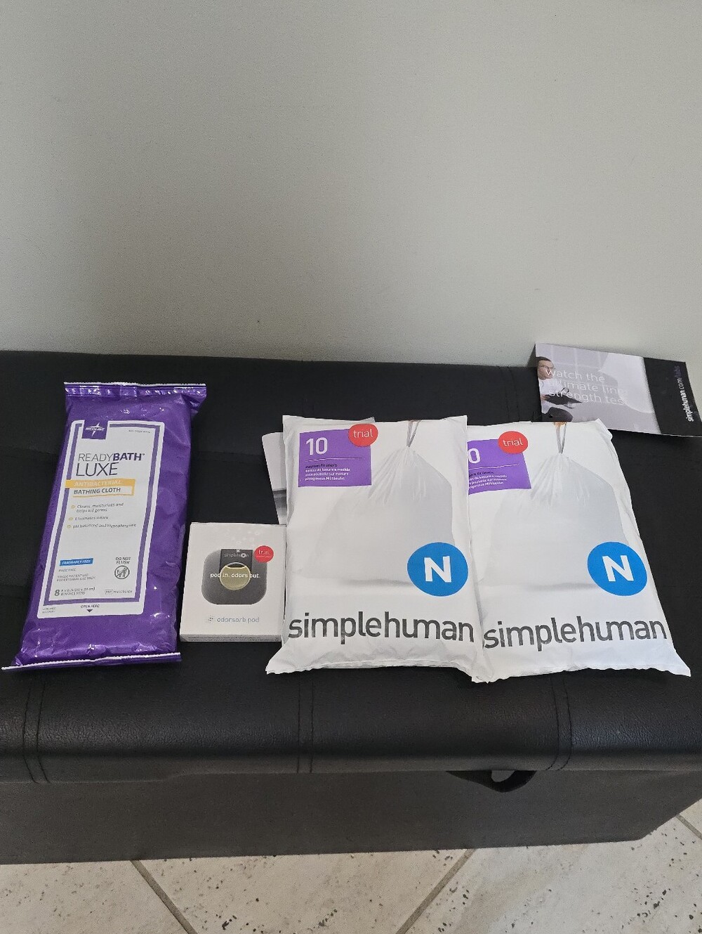 SimpleHuman odorsorb pod and 10 fit liners